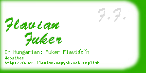 flavian fuker business card